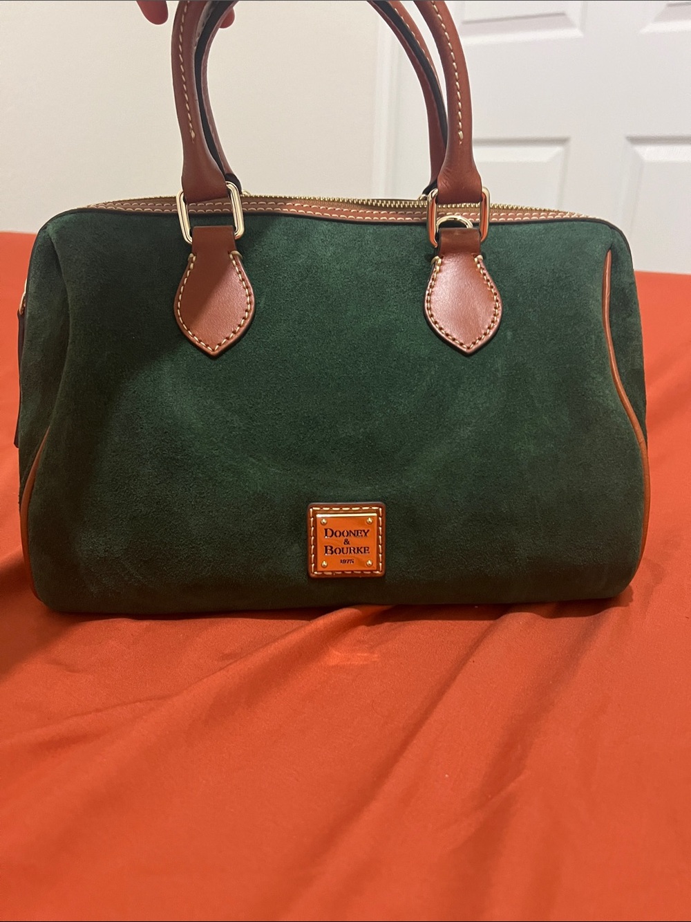 ‼️LIMITED TIME SALE‼️ Dooney & Bourke Sorrento Suede Barrel Satchel - Ivy Green